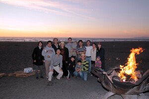 Lab Bonfire on Ocean Beach 2011